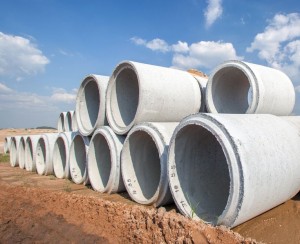 20725559 - culverts pile in golf construction site